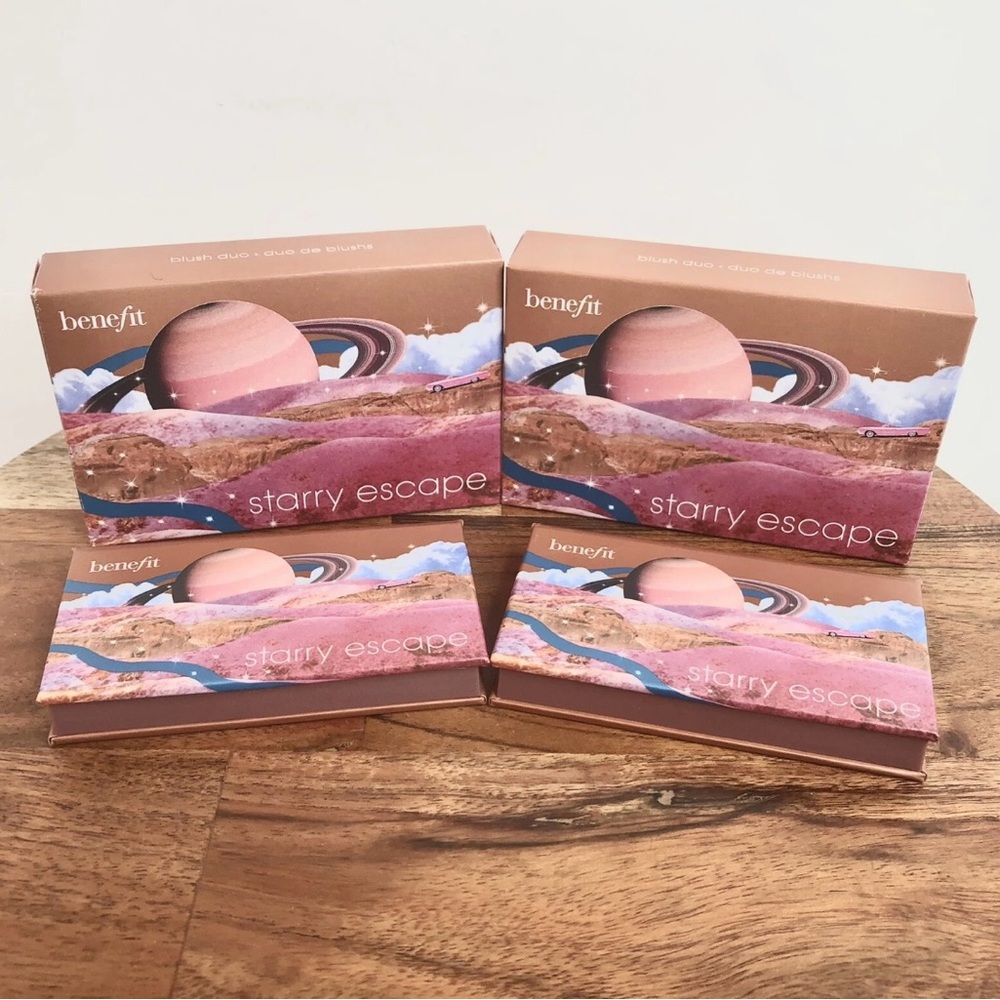 Benefit Starry Escape Mini Cheek Palette Duo Starlaa & Willa Blush Lot Of 2